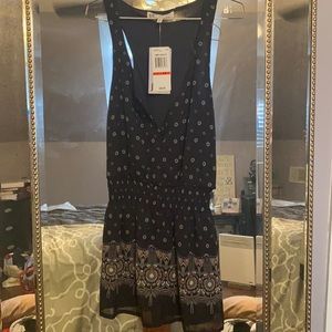 Navy blue juniors romper